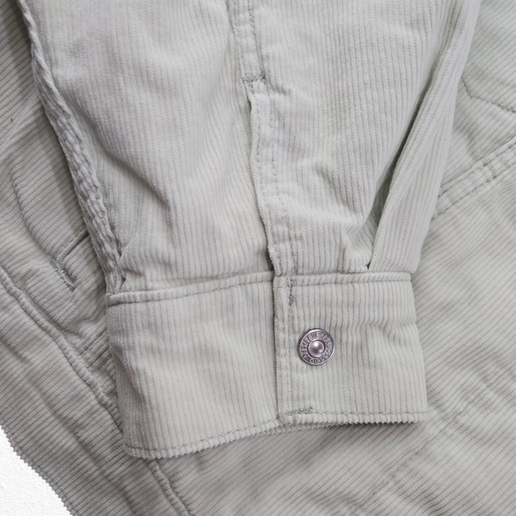 Levi’s Baby Baggy Crop Corduroy Sherpa Trucker Jacket Meadow Mist Green Size 2X - Picture 6 of 16